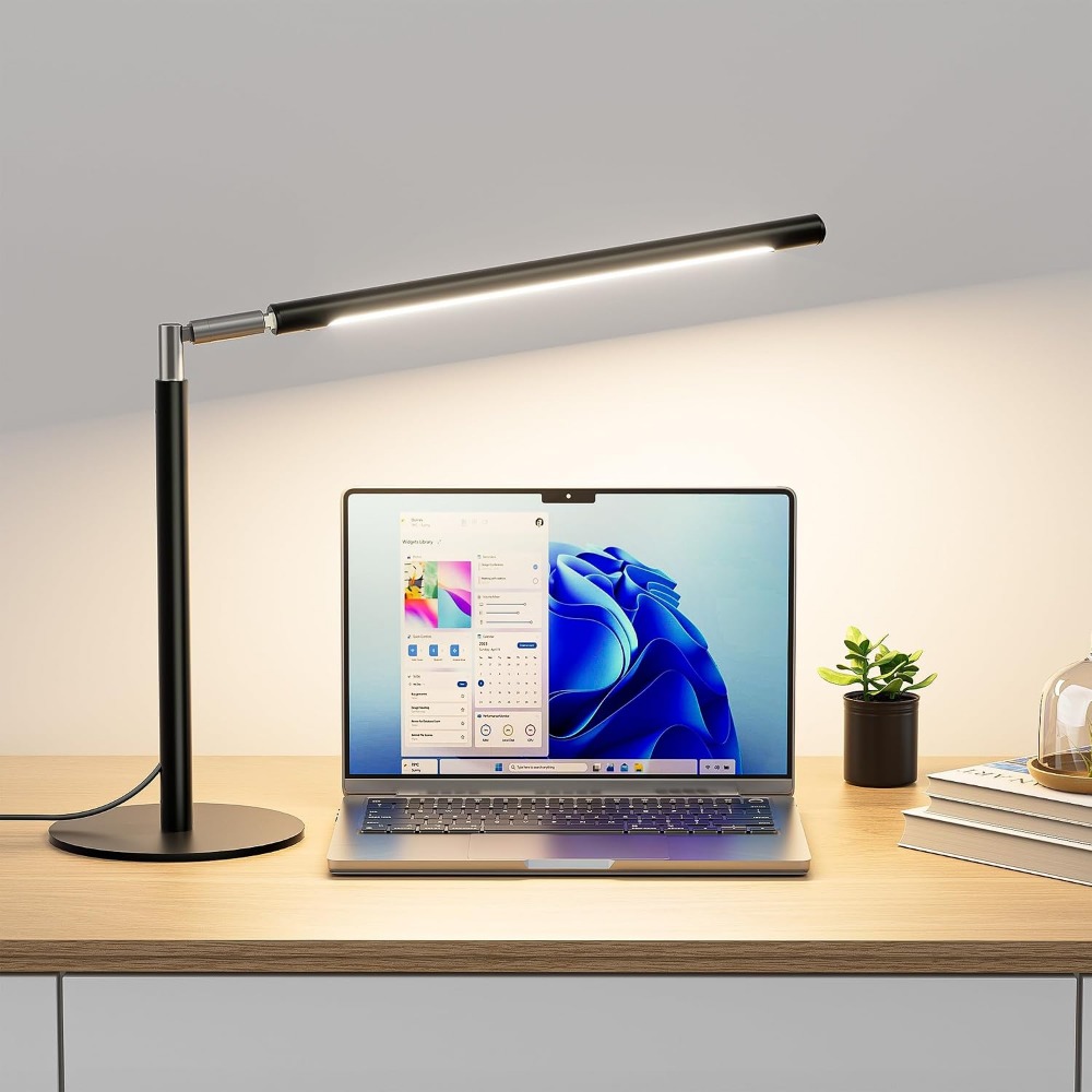 Home Office Lamp - 16-дюймовая регулируемая металлическая светодиодная настольная лампа,