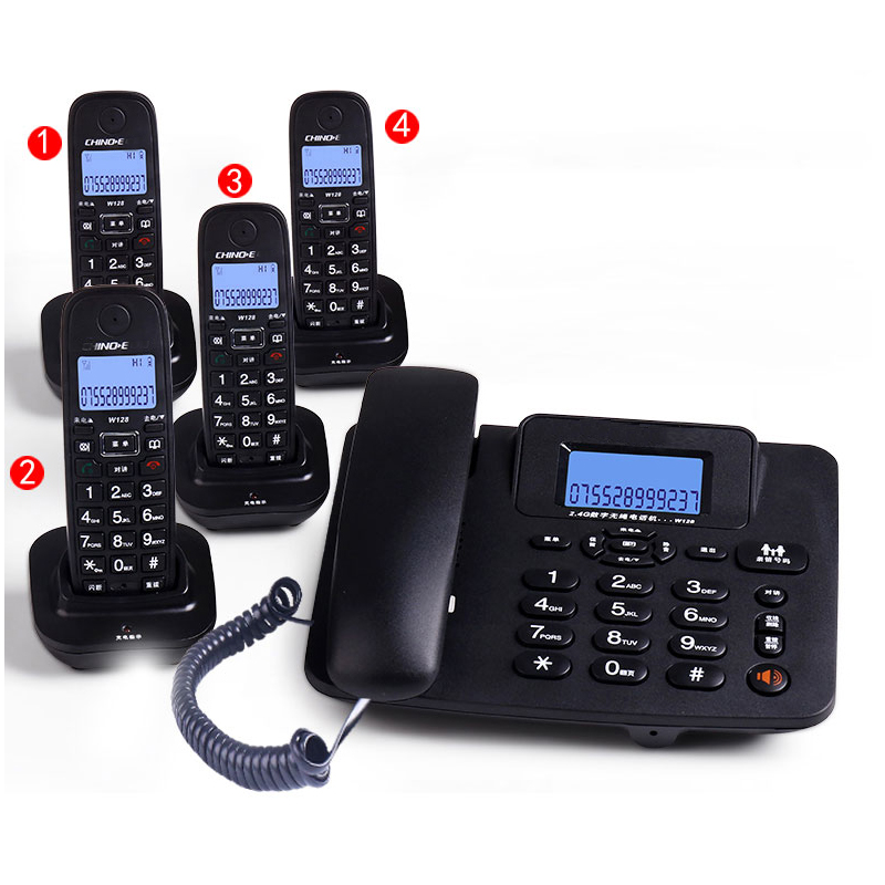 Home Office Call Center - Беспроводной автоответчик 2.4G, проводная телефонная трубка,