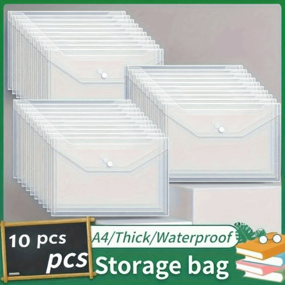 Home Office Organization - 10 шт. прозрачных папок формата А4,