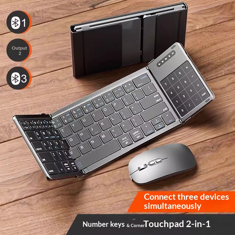 Home Office Laptop - Беспроводная Bluetooth-клавиатура Mengzu Tri Fold с