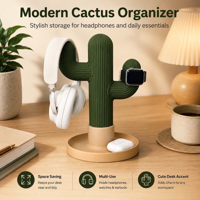 Home Office Organization - Минималистичная подставка для наушников в форме