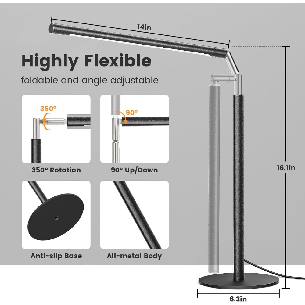 16-дюймовая регулируемая метал – обзор и цена Home Office Lamp