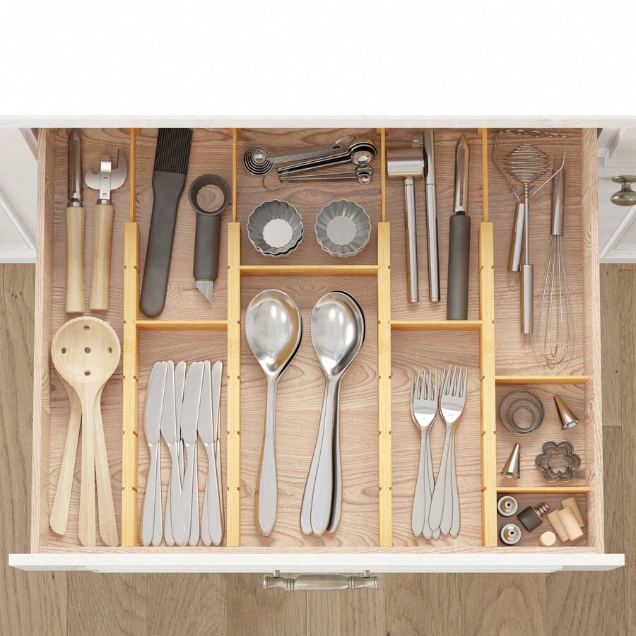 Бамбуковые разделители для ящи – обзор и цена Home Office Organization